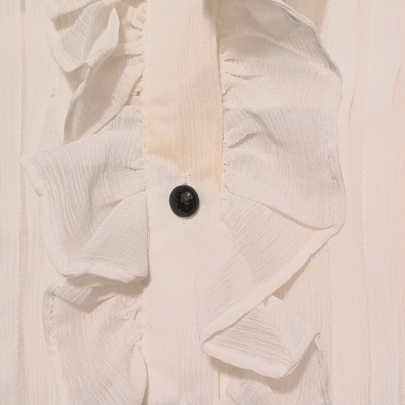 White Enclosed Tank Top Blouse - Picture 2 of 5